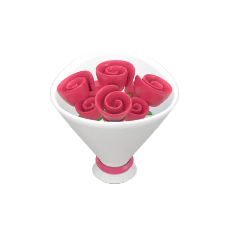 Bucket Flowers Icon 3 D Render 3D Illustration