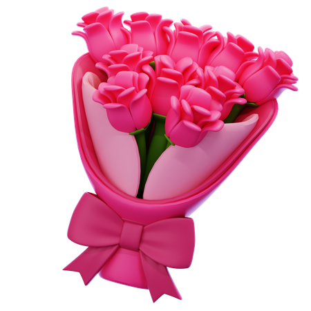 Flower Bucket  3D Icon