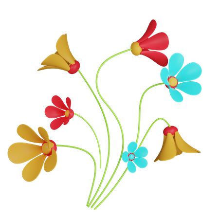 Flower Bunch  3D Icon