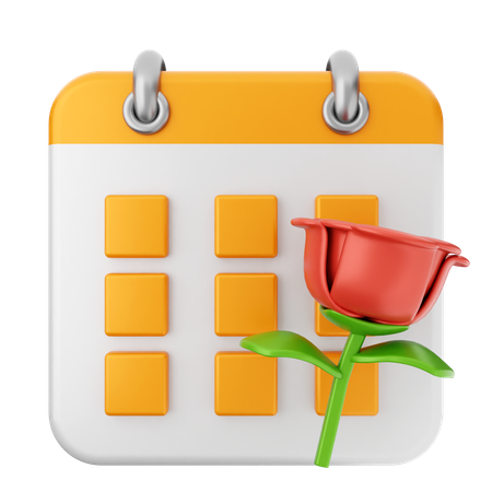 Flower Calendar  3D Icon