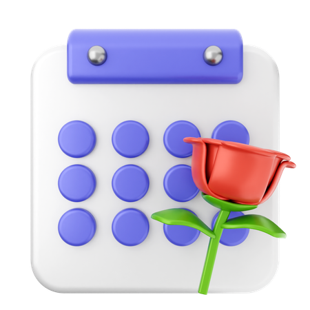 Flower Calendar  3D Icon