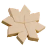 Flower Diamond End Wooden Abstract Shape