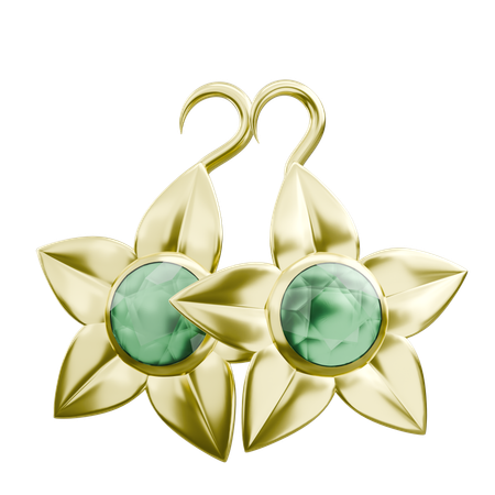 꽃 귀걸이  3D Icon