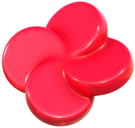 Flower Geometric Harmony Abstract Shape  3D Icon