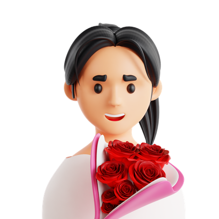 Flower Girl  3D Icon