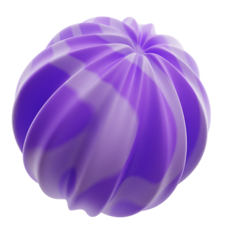 Flower Gradient Purple Abstract Shape  3D Icon