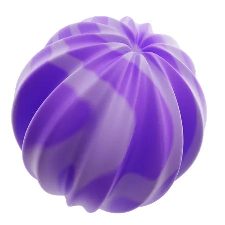 Flower Gradient Purple Abstract Shape  3D Icon