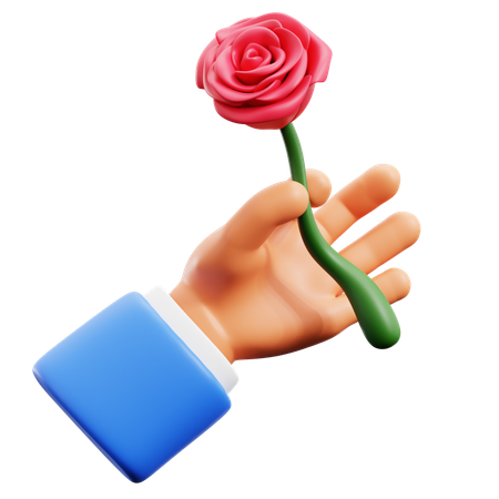 Flower Holding Hand Gestures  3D Icon