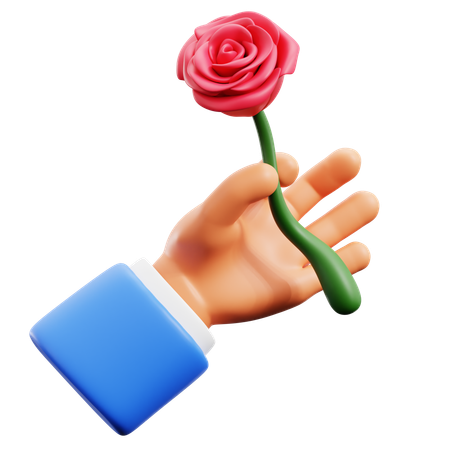 Flower Holding Hand Gestures  3D Icon