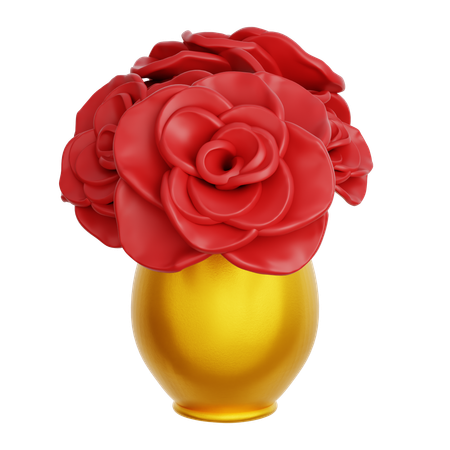 Flower in Vass  3D Icon