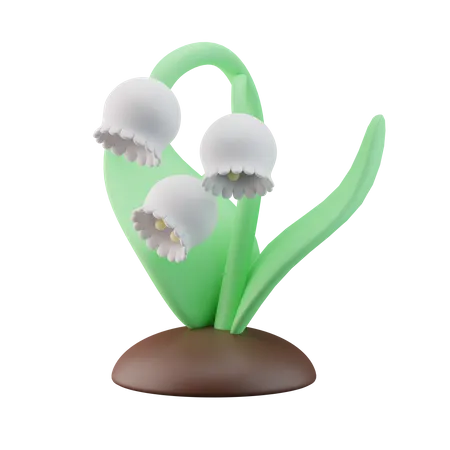 Flower Lilly Of The Valley 3D Illustration