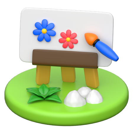 Flower Painting  3D Icon
