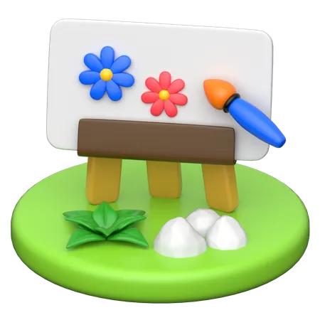 Flower Painting  3D Icon