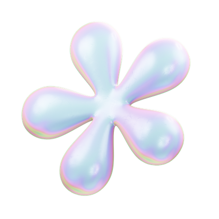 Flower Pearl Abstract  3D Icon