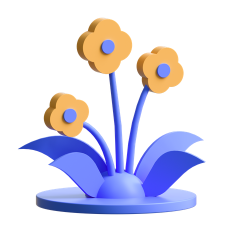 Flower Plant  3D Illustration