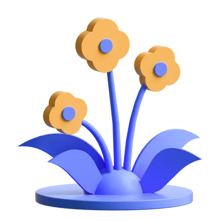 Flower Plant  3D Illustration