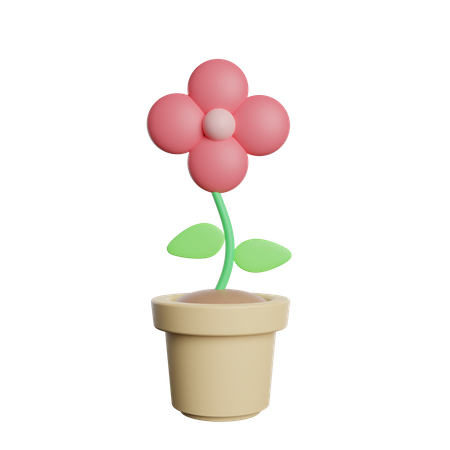 Flower Plant  3D Illustration