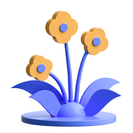Flower Plant 3D Illustration