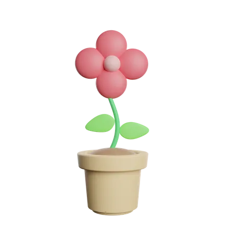 Flower Plant  3D Illustration