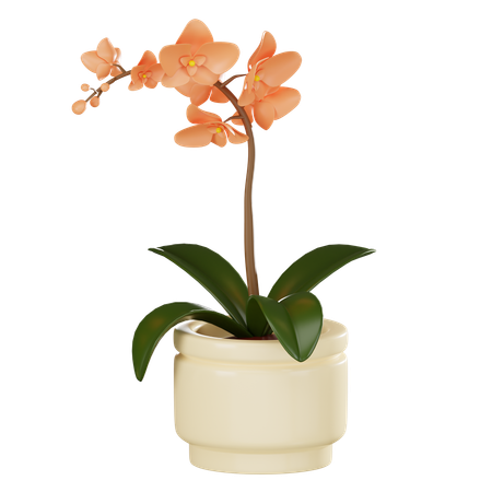 Flower Plant Pot  3D Icon