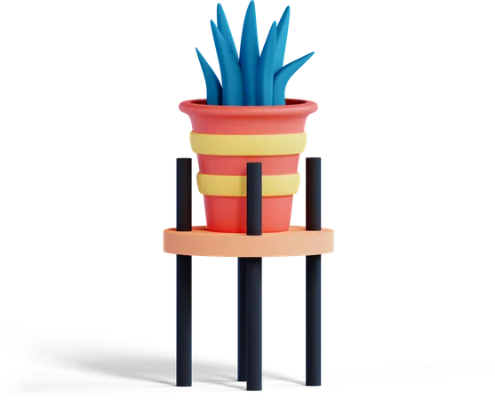 Flower Pot  3D Illustration