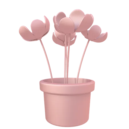 Flower Pot  3D Illustration