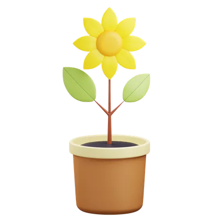 Flower Pot  3D Icon