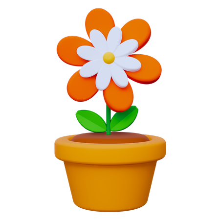 Flower Pot  3D Icon