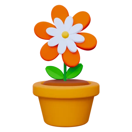 Flower Pot  3D Icon