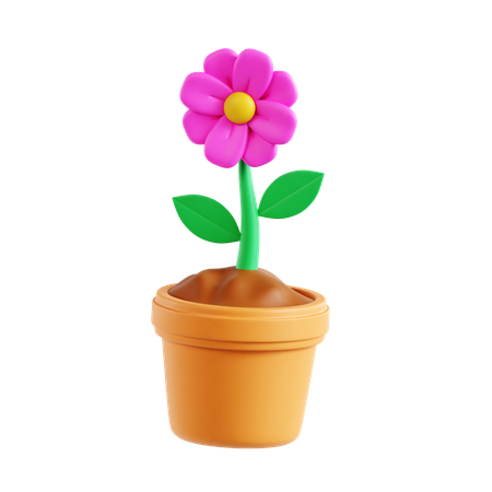 Flower Pot  3D Icon