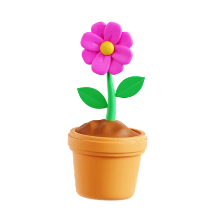 Flower Pot  3D Icon