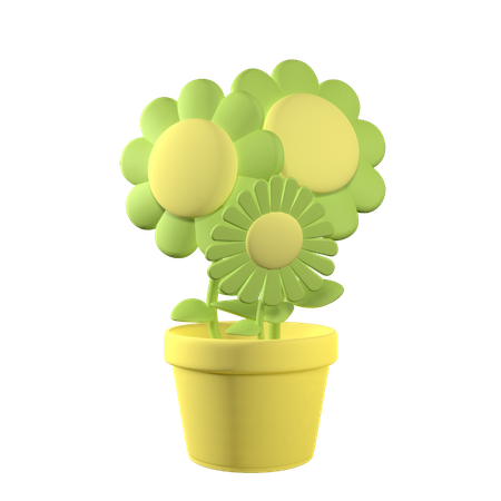 Flower Pot  3D Icon