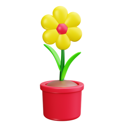 Flower pot  3D Icon