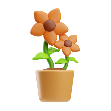 Flower Pot  3D Icon