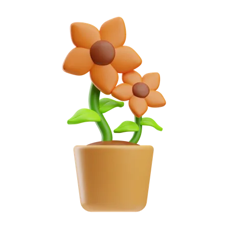 Flower Pot  3D Icon