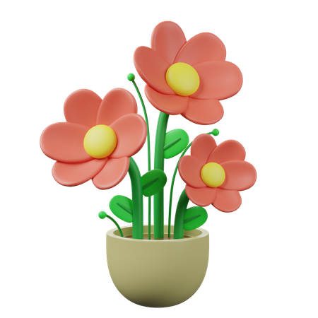 Flower Pot  3D Icon