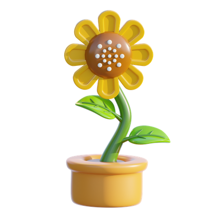 Flower Pot  3D Icon