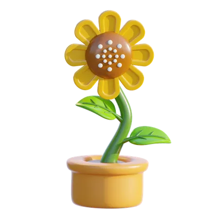 Flower Pot  3D Icon