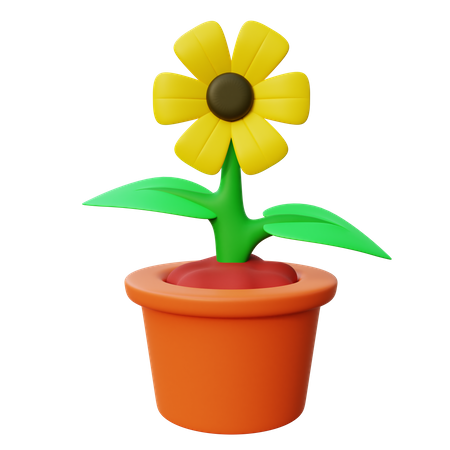 Flower Pot  3D Icon