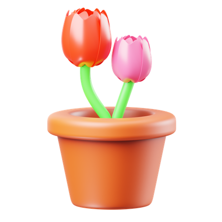 Flower Pot  3D Icon