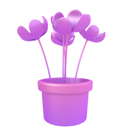 Flower Pot  3D Illustration