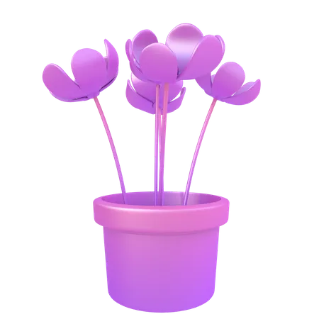 Flower Pot  3D Illustration