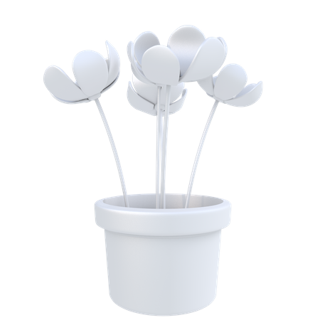 Flower Pot  3D Illustration