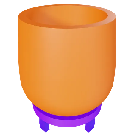 Flower pot  3D Illustration