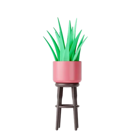 Flower Pot Table  3D Icon