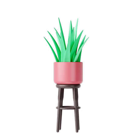 Flower Pot Table  3D Icon