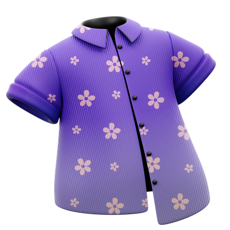 Flower Printed Shirts 3D Icon
