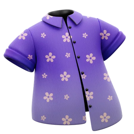 Flower Printed Shirts 3D Icon