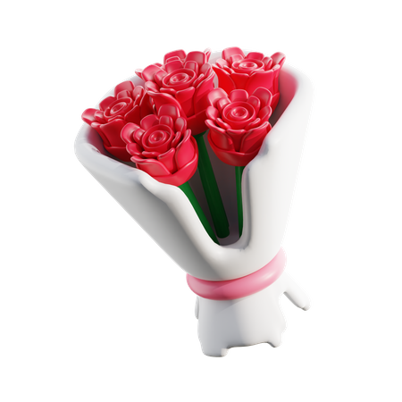 Flower Rose Bouquet  3D Icon