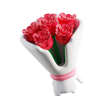 Flower Rose Bouquet  3D Icon